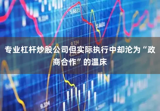 专业杠杆炒股公司但实际执行中却沦为“政商合作”的温床